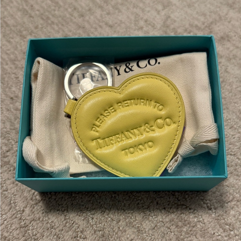 Tiffany & Co. Yellow Tokyo Heart Bag Charm Keychain